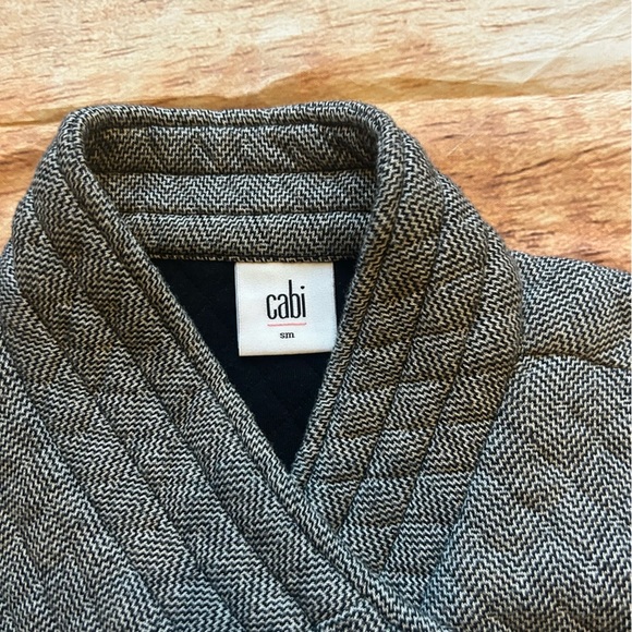 Women’s CAbi Quilted Herringbone Moto Jacket Size Small style # 3025 - Picture 6 of 6